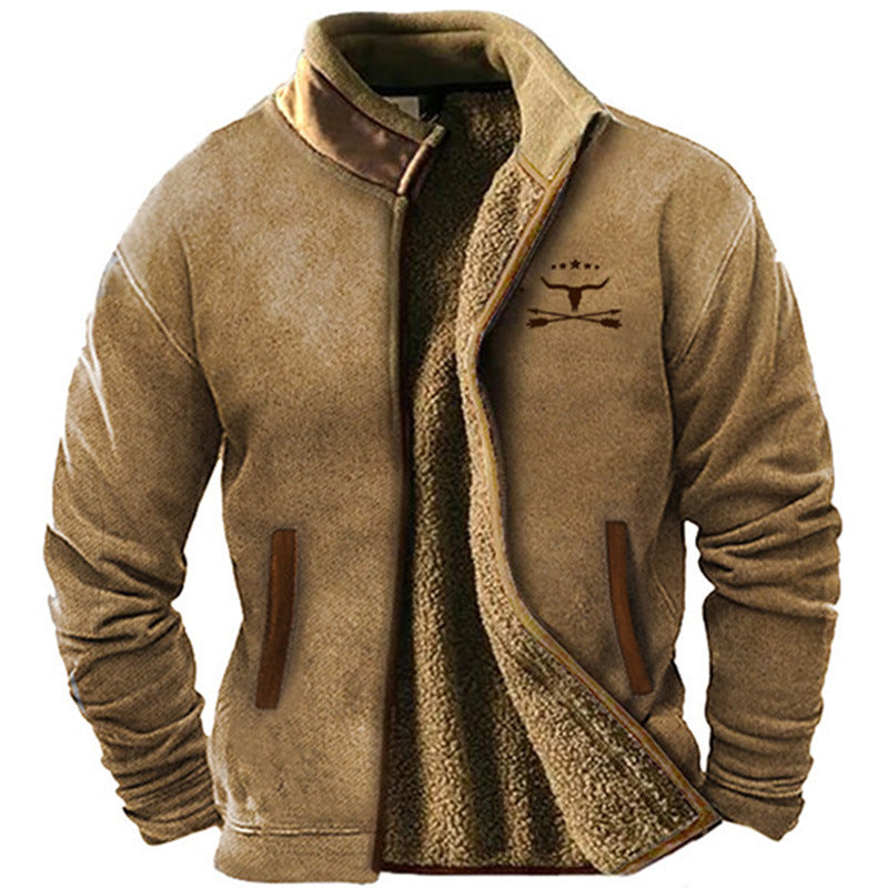Men's Cotton Clothes Fleece Padded Coat