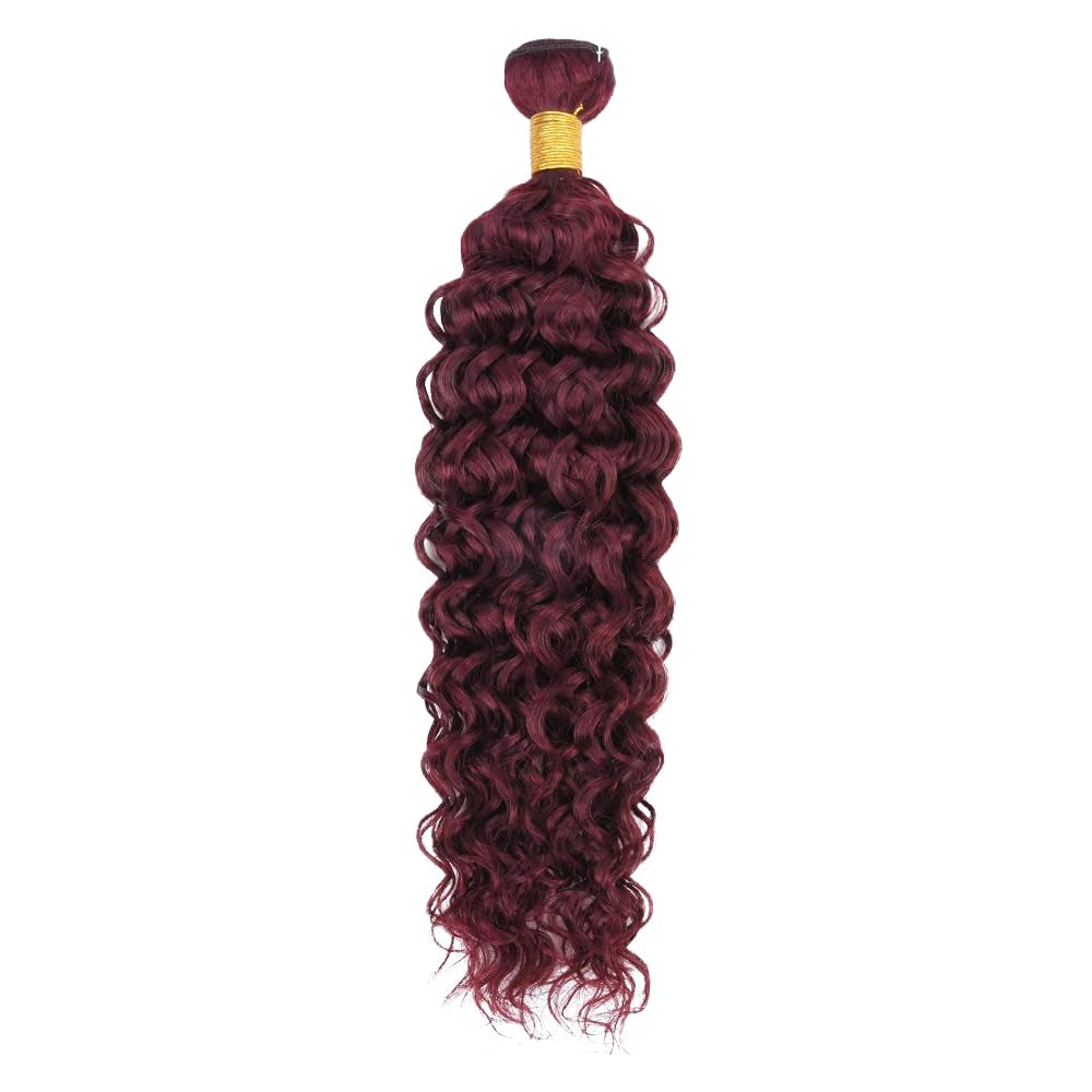 30 Inch Vinmdonm Wine Red Bundles 99J Water Wave Human Hair Bundles Burgundy Water Wave Bundles Brazilian 99J Red Bundles Human Hair Unprocessed Virgin Hair 1 Bundle Hair Weave