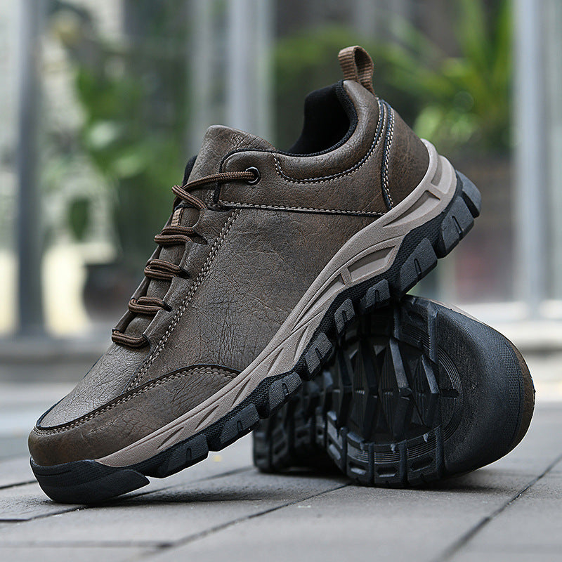 Fashion Plus Size Casual Men's Leather Hiking Shoes