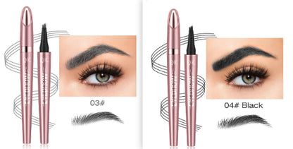 Waterproof And Smooth Not Smudge Four-fork Liquid Eyebrow Pencil