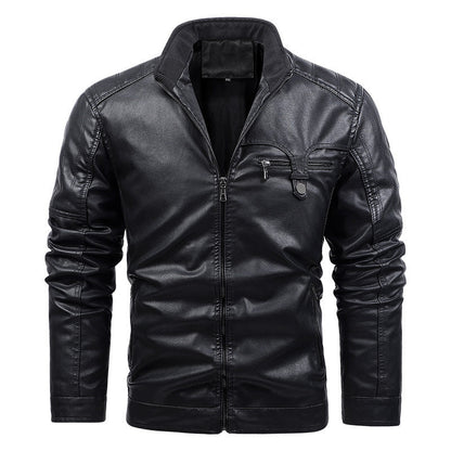 New Style Men's Velvet Thickened Stand Collar Casual Fashion