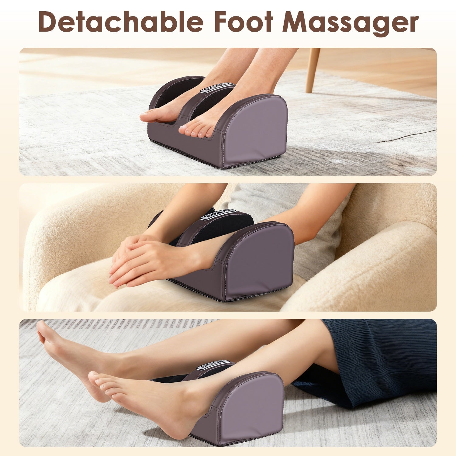 Flannel Full Body Massage Mat Multifunctional Massage Chair Pad With Heat Timer Shiatsu Neck Foot Massager Lumbar Pillow Carry Bag Earplugs Anti-Slip Bottom For Reclining Chair