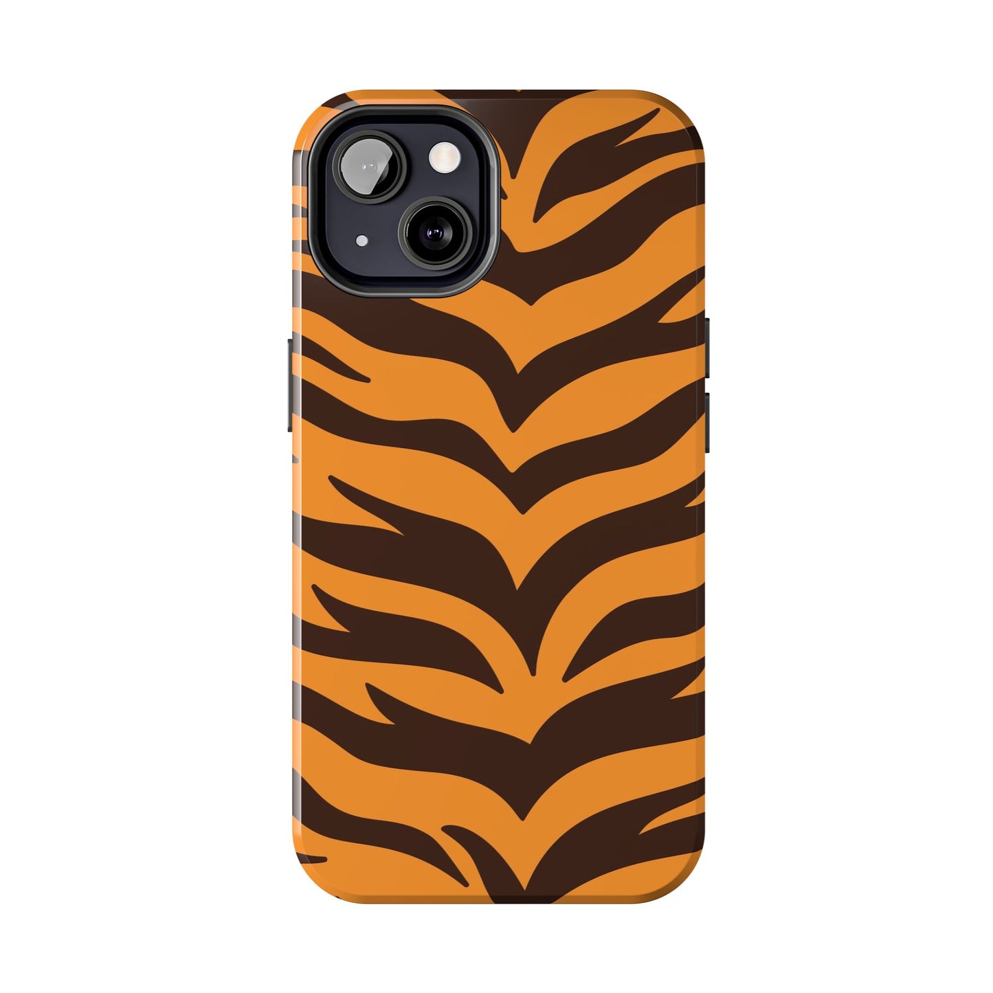 Tiger Stripe Tough Phone Case — Bold Orange & Black Animal Print (Print On Demand)