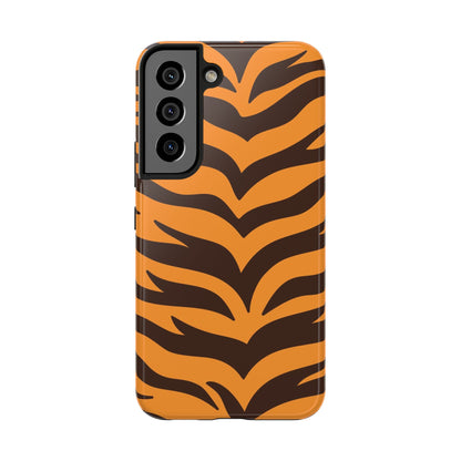 Tiger Stripe Tough Phone Case — Bold Orange & Black Animal Print (Print On Demand)