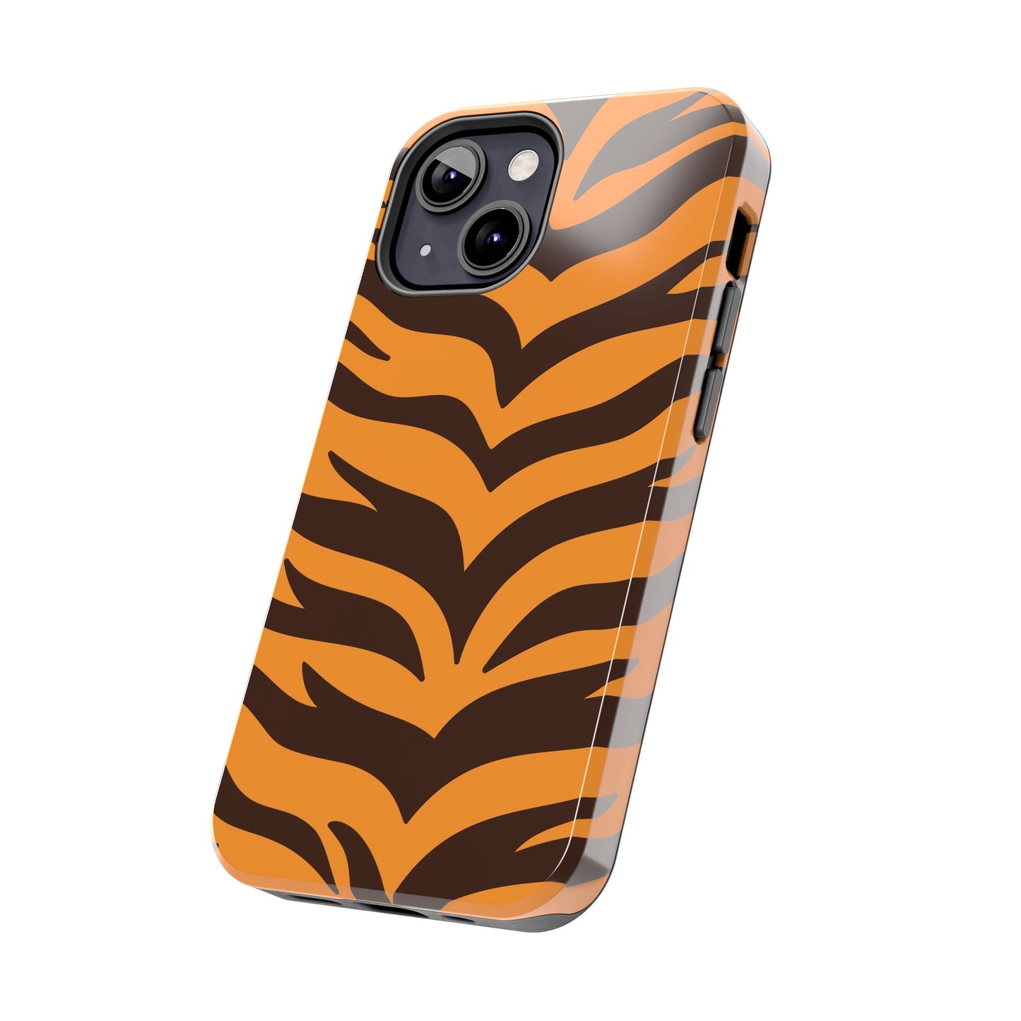 Tiger Stripe Tough Phone Case — Bold Orange & Black Animal Print (Print On Demand)