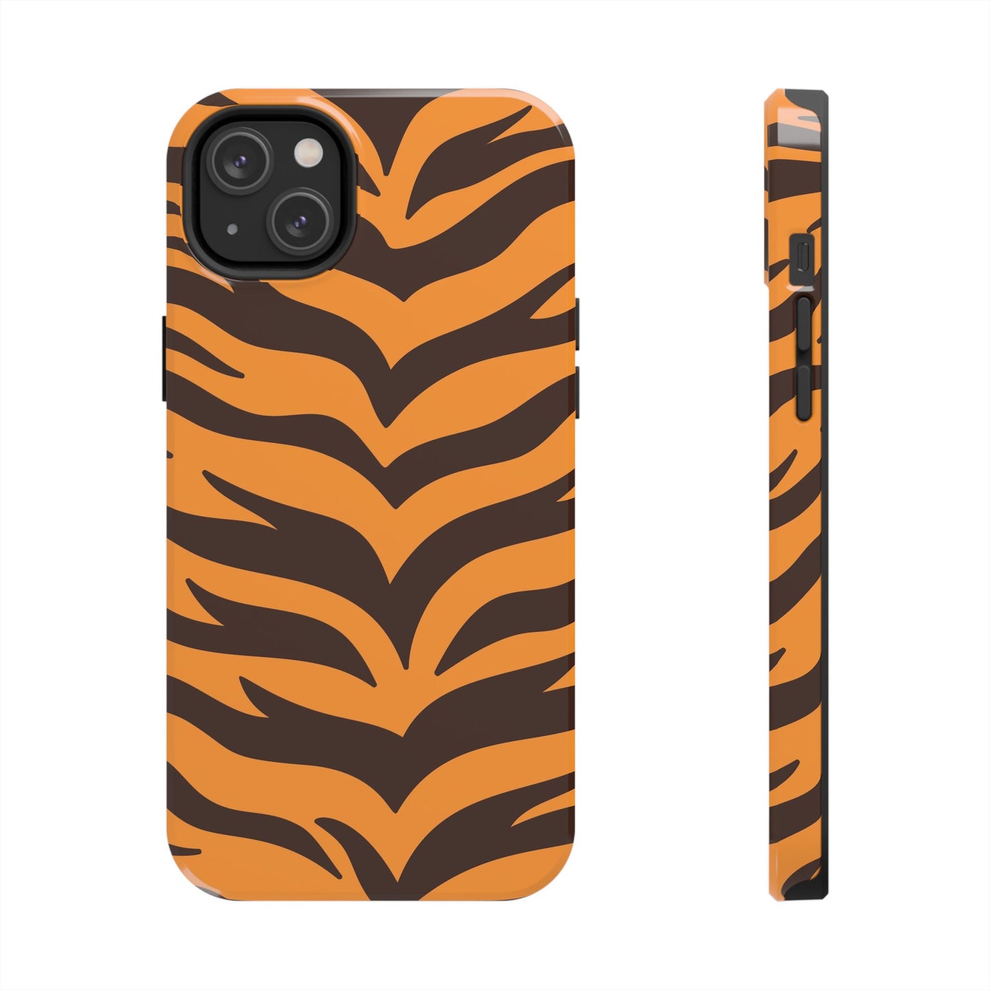 Tiger Stripe Tough Phone Case — Bold Orange & Black Animal Print (Print On Demand)