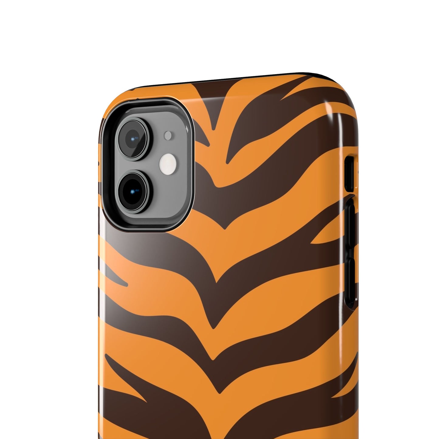 Tiger Stripe Tough Phone Case — Bold Orange & Black Animal Print (Print On Demand)