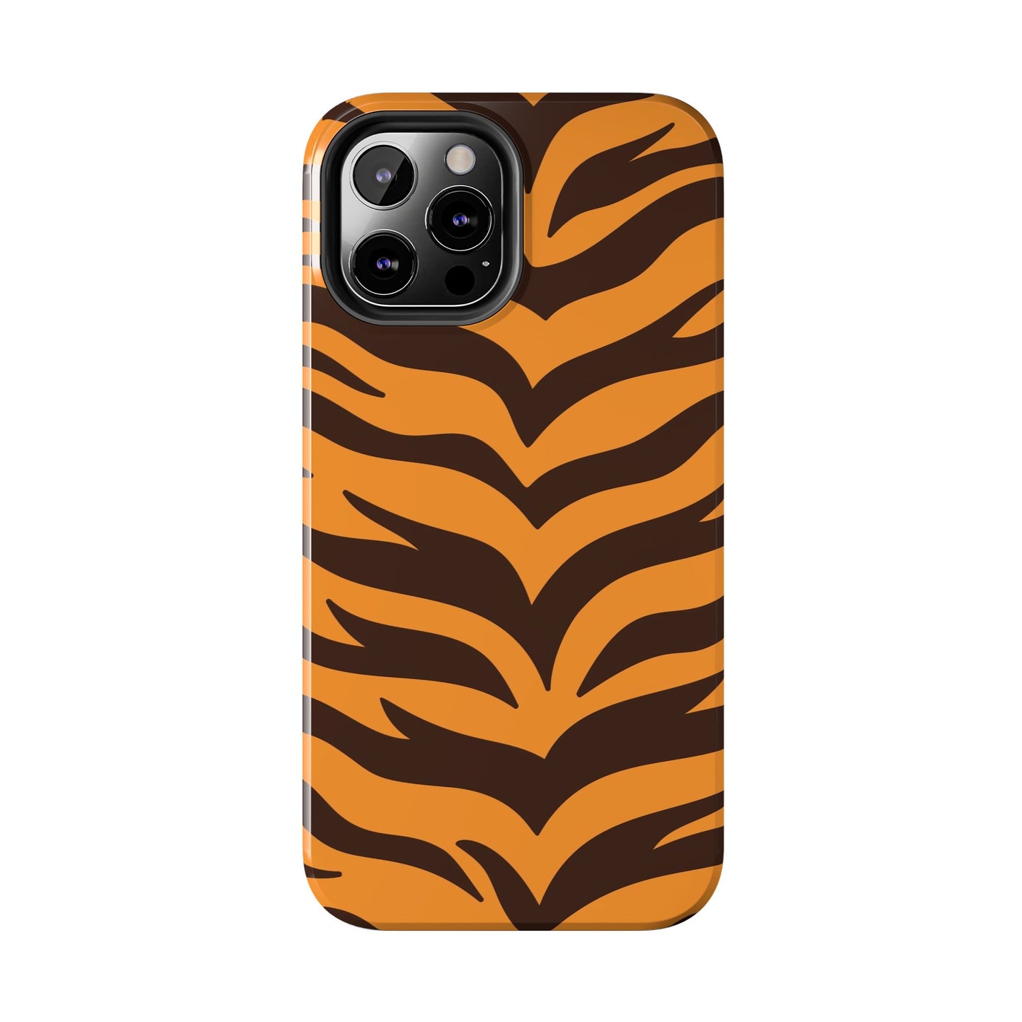 Tiger Stripe Tough Phone Case — Bold Orange & Black Animal Print (Print On Demand)