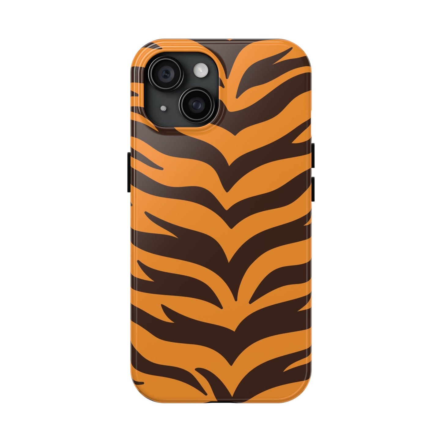 Tiger Stripe Tough Phone Case — Bold Orange & Black Animal Print (Print On Demand)