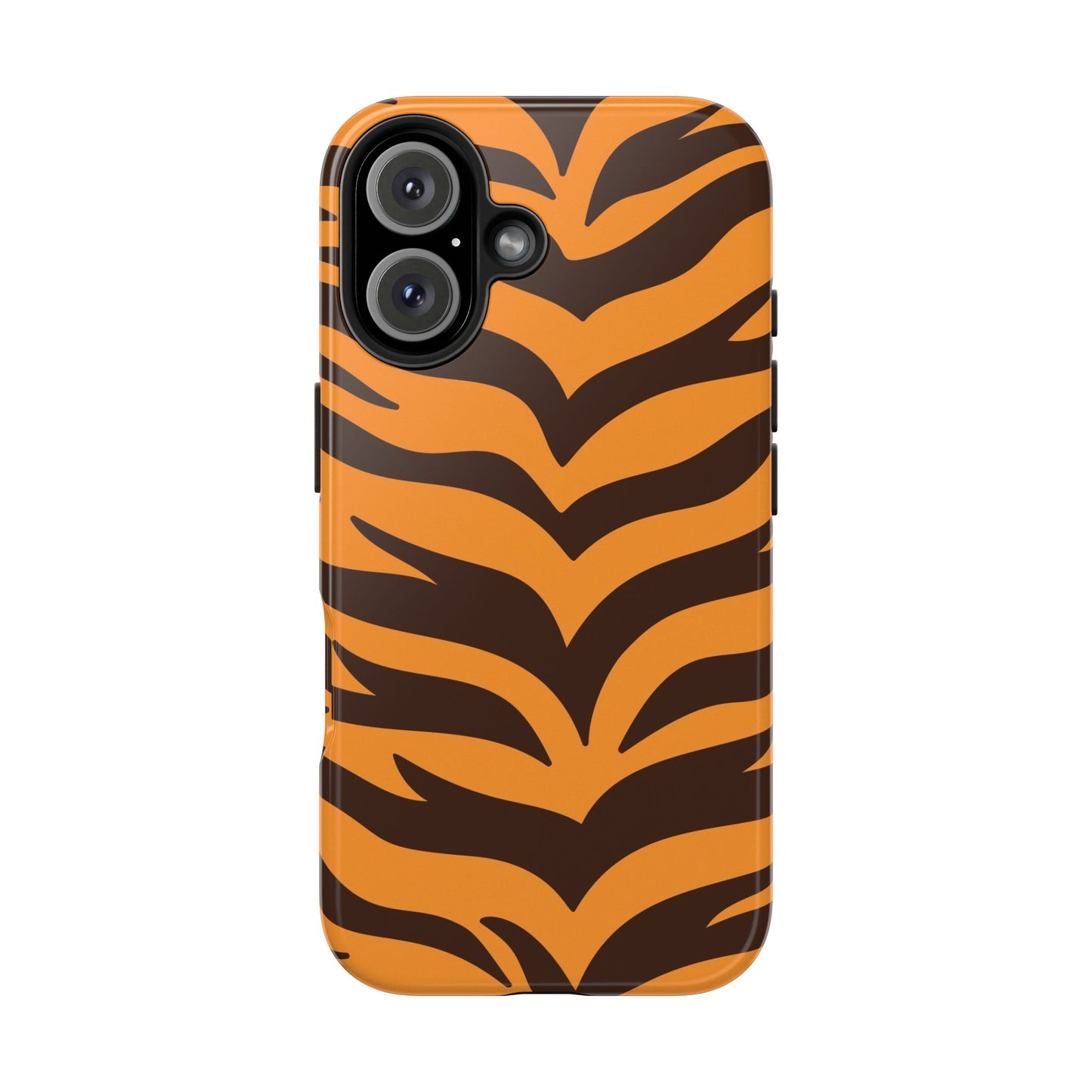 Tiger Stripe Tough Phone Case — Bold Orange & Black Animal Print (Print On Demand)