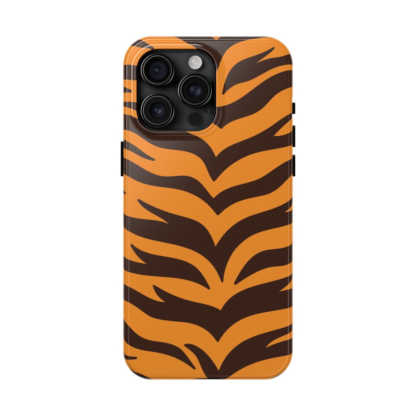 Tiger Stripe Tough Phone Case — Bold Orange & Black Animal Print (Print On Demand)