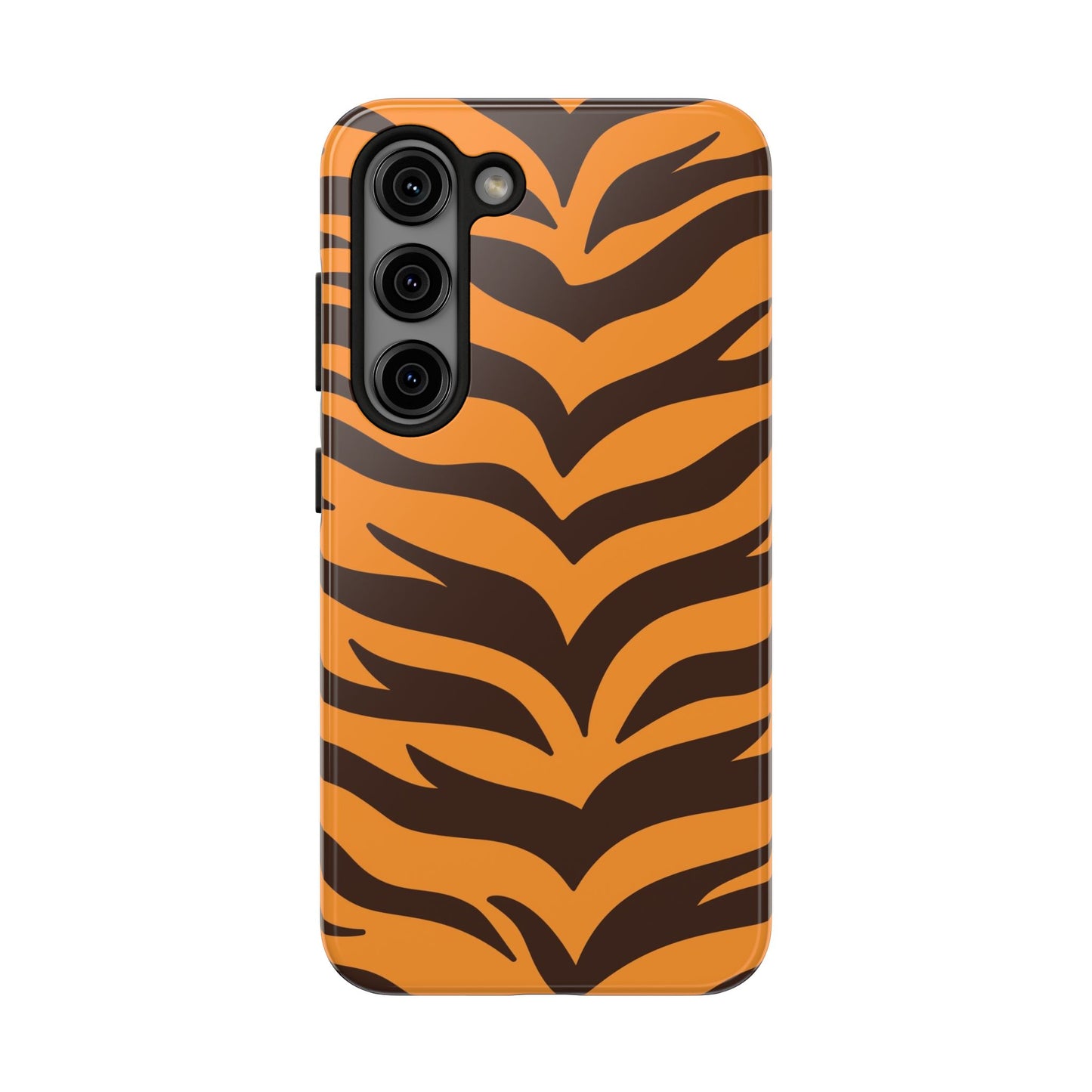 Tiger Stripe Tough Phone Case — Bold Orange & Black Animal Print (Print On Demand)