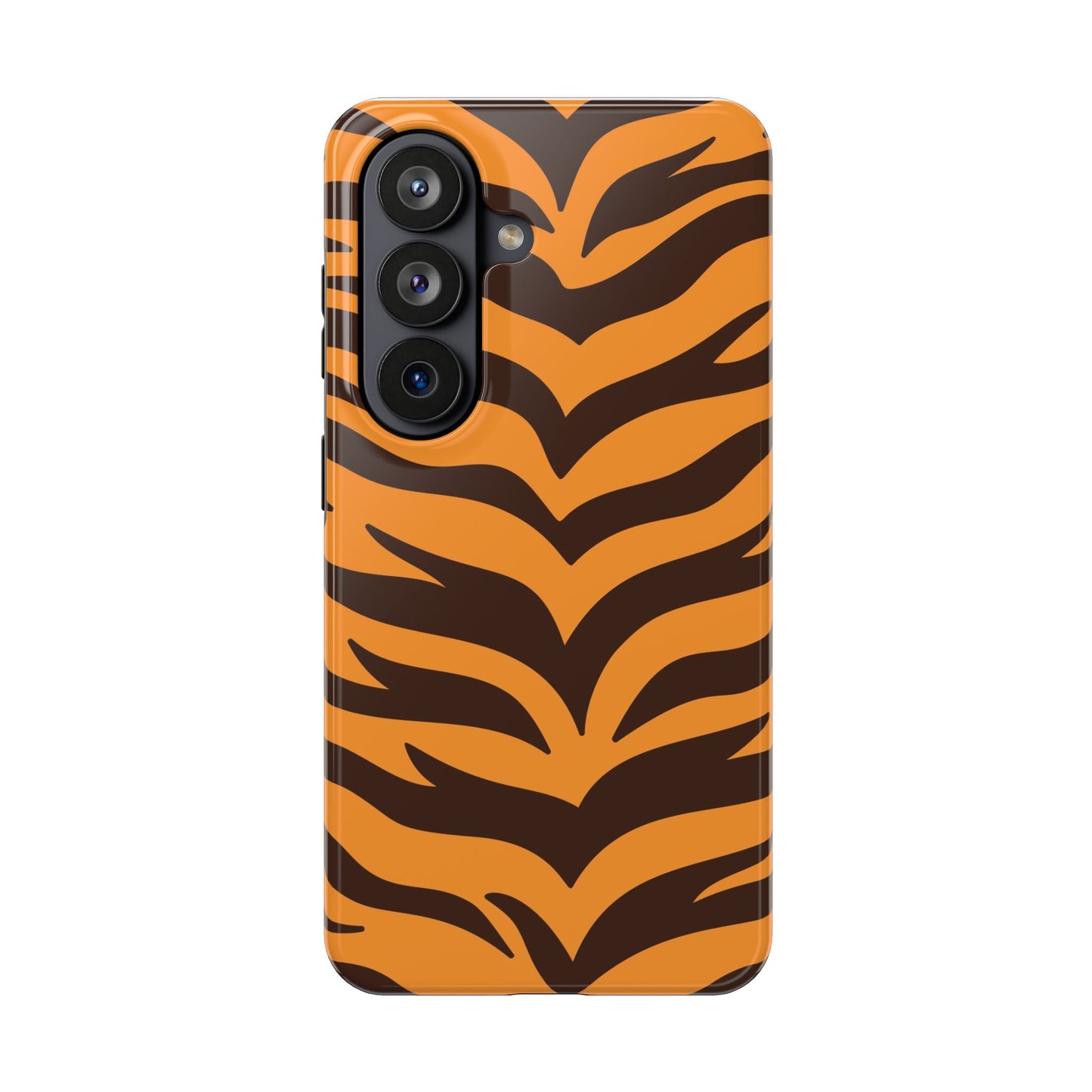 Tiger Stripe Tough Phone Case — Bold Orange & Black Animal Print (Print On Demand)