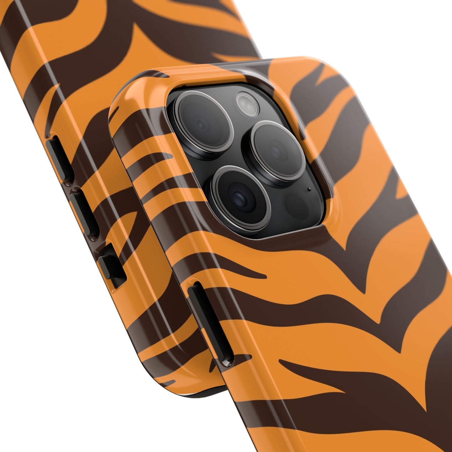 Tiger Stripe Tough Phone Case — Bold Orange & Black Animal Print (Print On Demand)