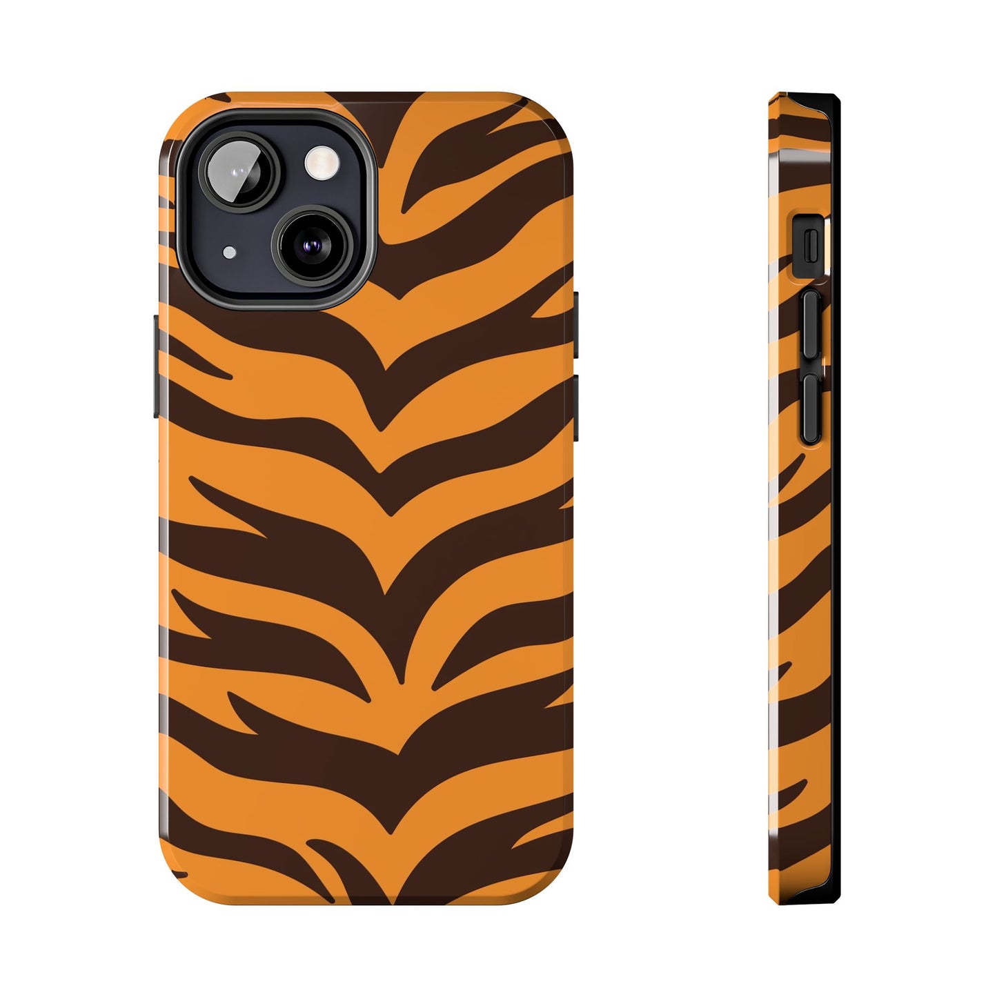 Tiger Stripe Tough Phone Case — Bold Orange & Black Animal Print (Print On Demand)