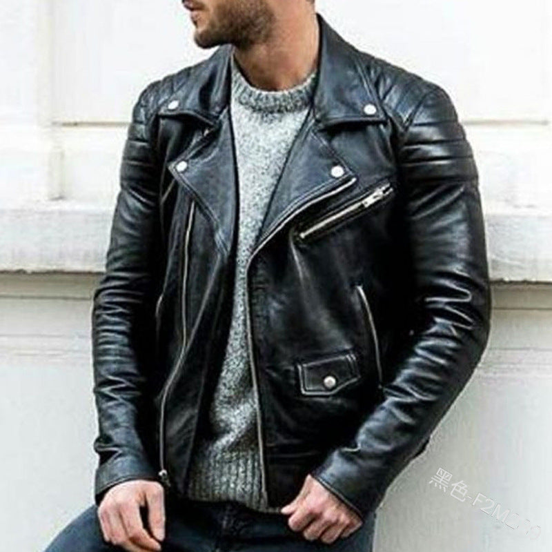Black Perfecto Leather Jacket For Men