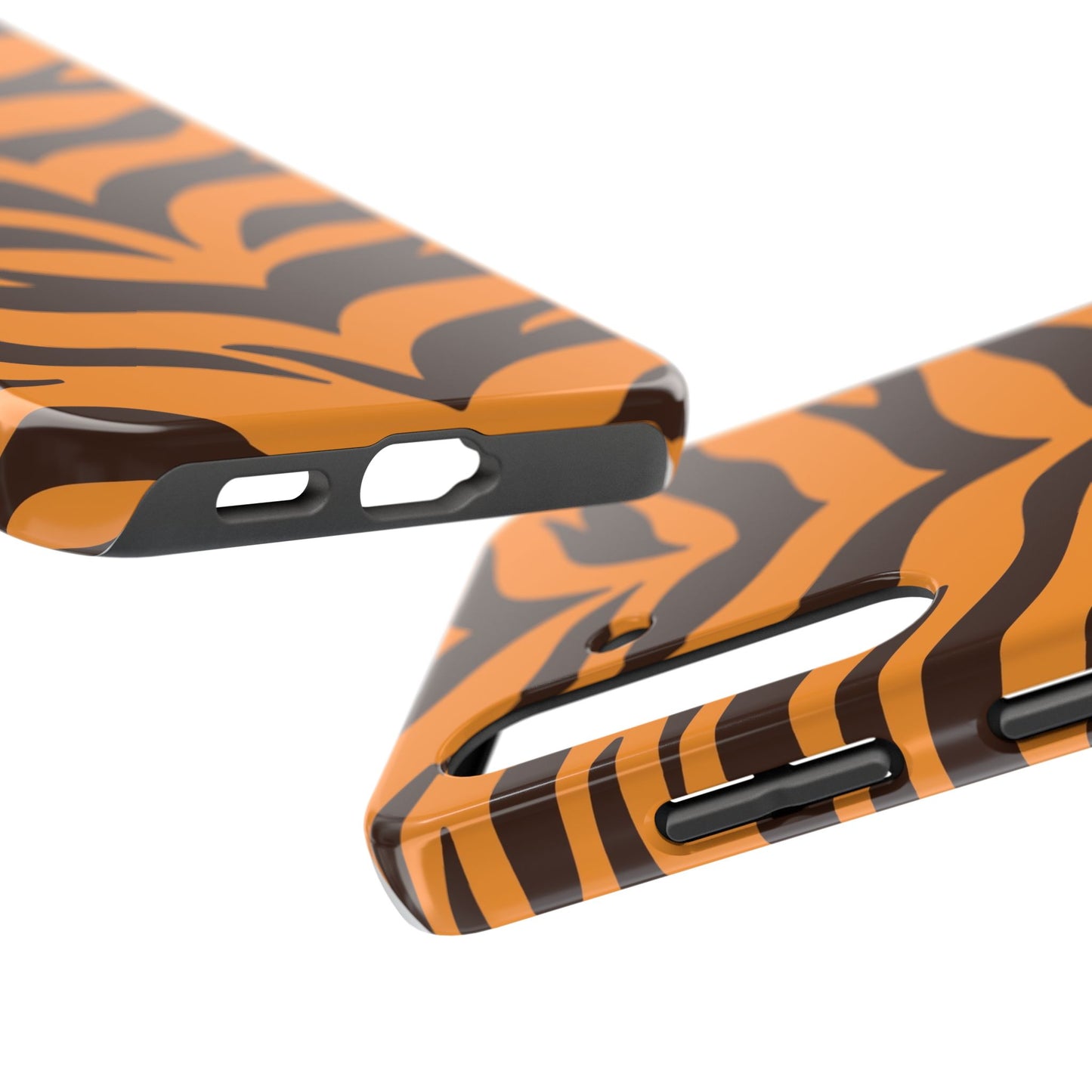 Tiger Stripe Tough Phone Case — Bold Orange & Black Animal Print (Print On Demand)