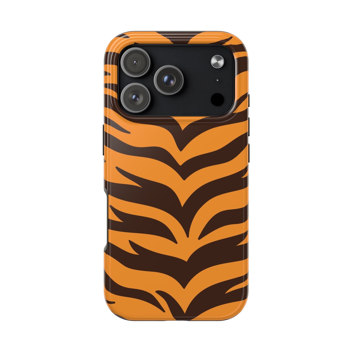 Tiger Stripe Tough Phone Case — Bold Orange & Black Animal Print (Print On Demand)