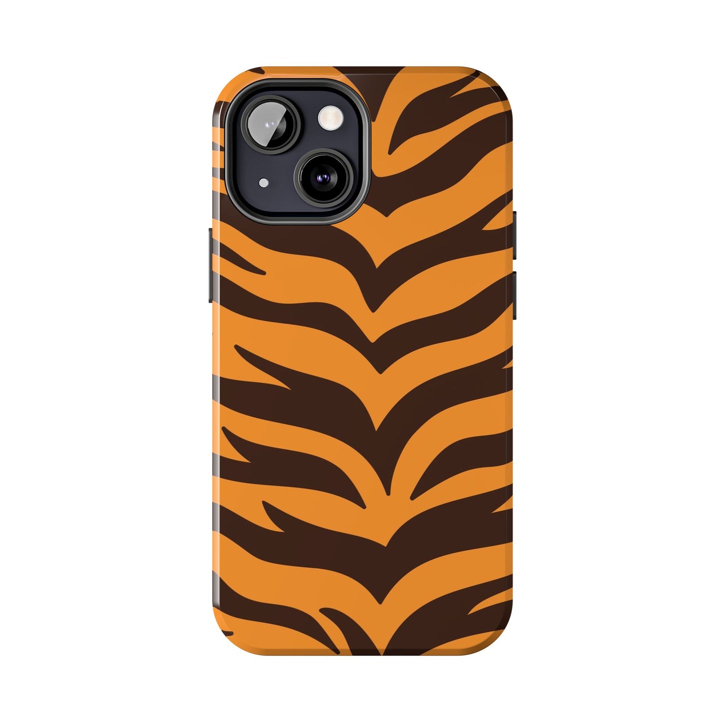 Tiger Stripe Tough Phone Case — Bold Orange & Black Animal Print (Print On Demand)