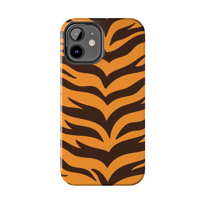 Tiger Stripe Tough Phone Case — Bold Orange & Black Animal Print (Print On Demand)