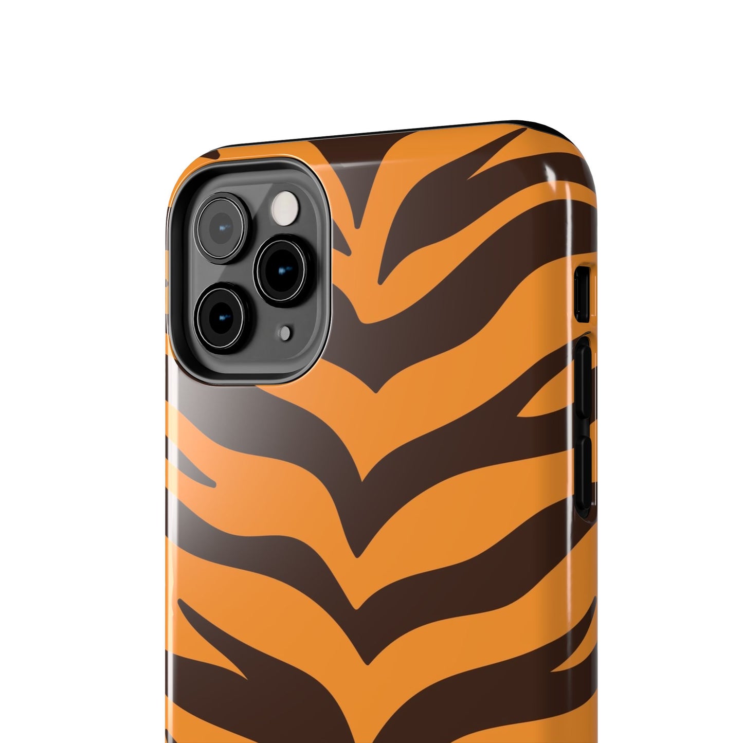 Tiger Stripe Tough Phone Case — Bold Orange & Black Animal Print (Print On Demand)
