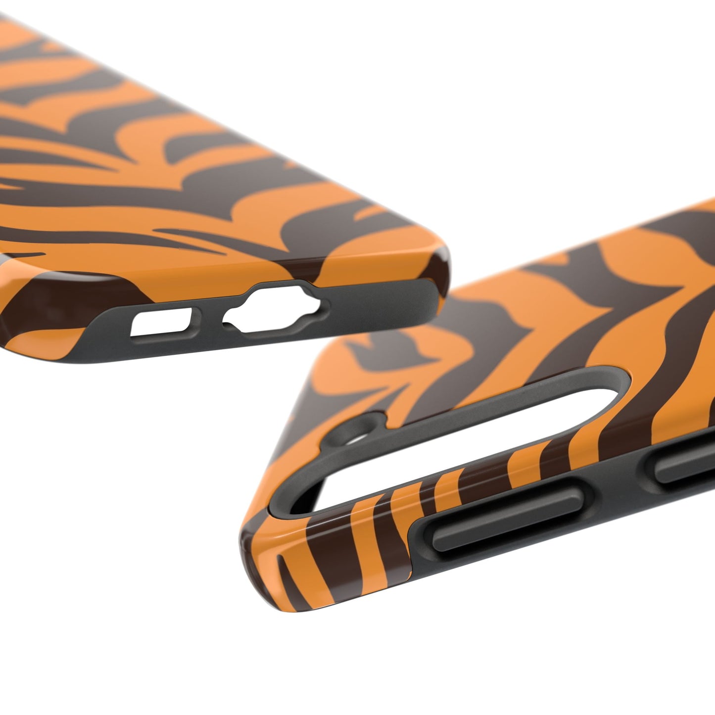Tiger Stripe Tough Phone Case — Bold Orange & Black Animal Print (Print On Demand)