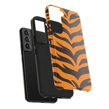 Tiger Stripe Tough Phone Case — Bold Orange & Black Animal Print (Print On Demand)