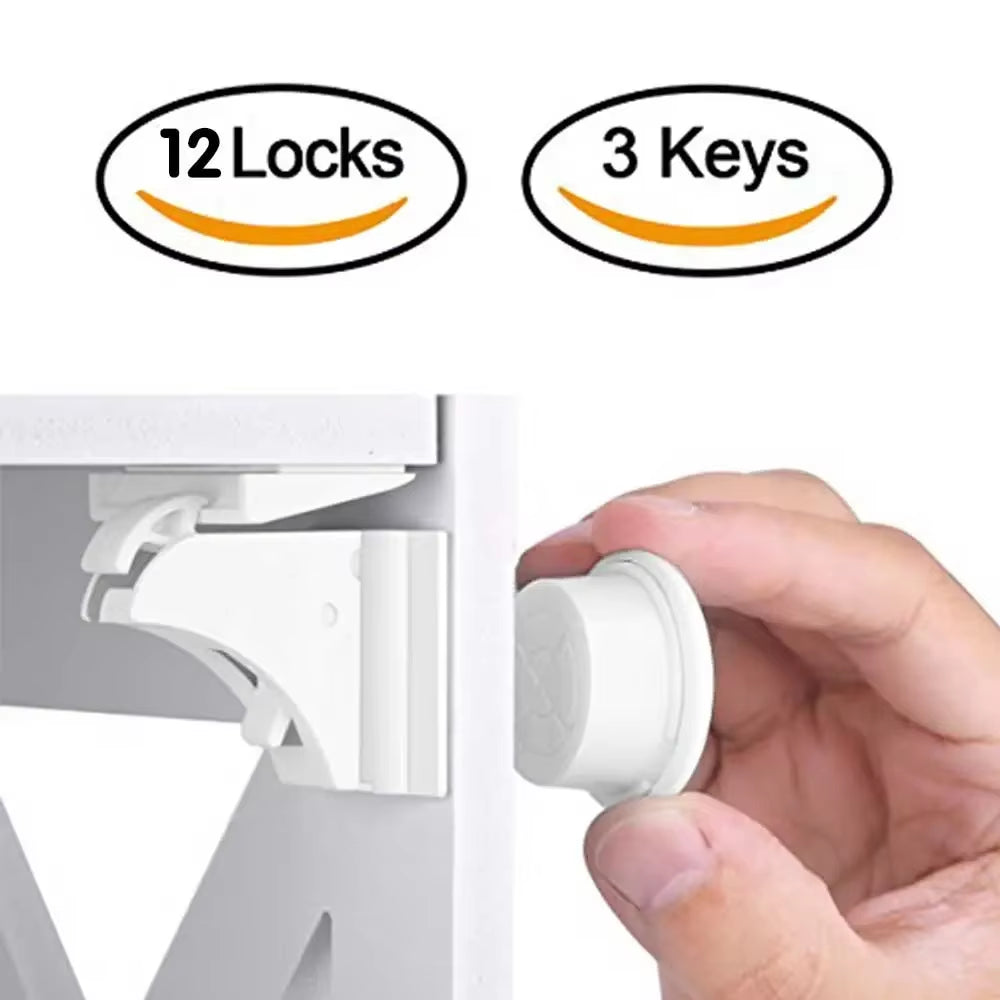 Magnetic Baby Proofing Locks Child Safety Latches for Drawers Cabinets Kids Protection Childproof Security Systems Home