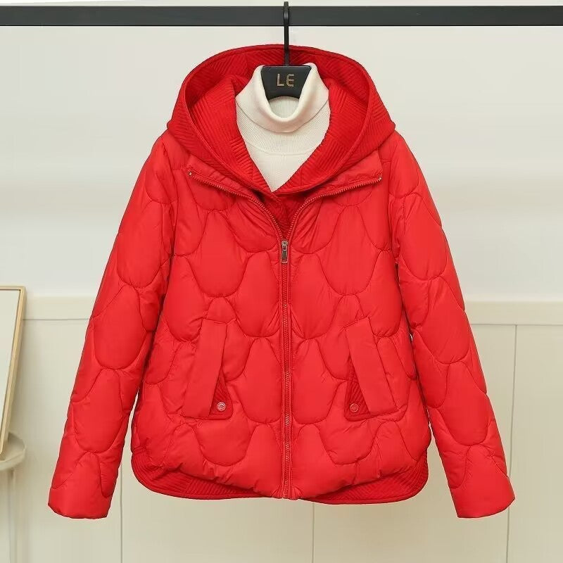 Fake Two Diamond Checkered Cotton Jackets