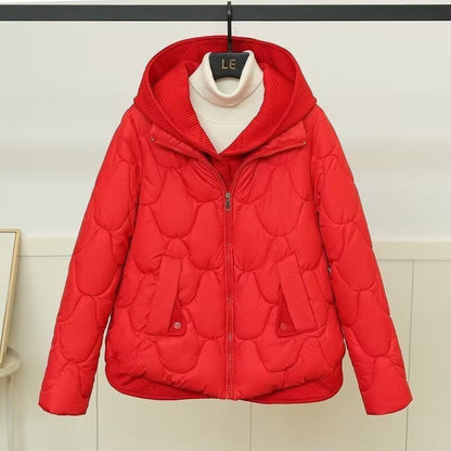 Fake Two Diamond Checkered Cotton Jackets