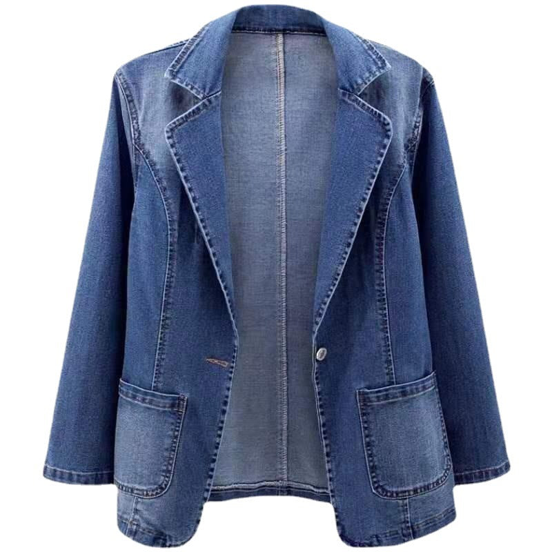 Slim Fit and Slimming Suit Denim Jacket