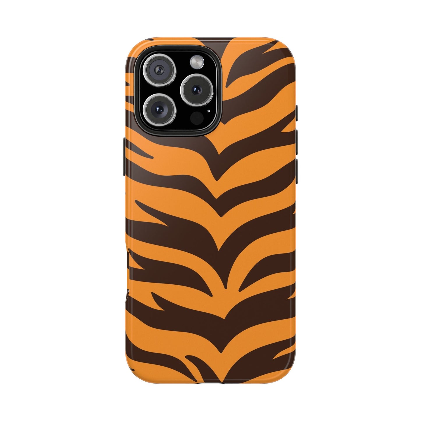 Tiger Stripe Tough Phone Case — Bold Orange & Black Animal Print (Print On Demand)