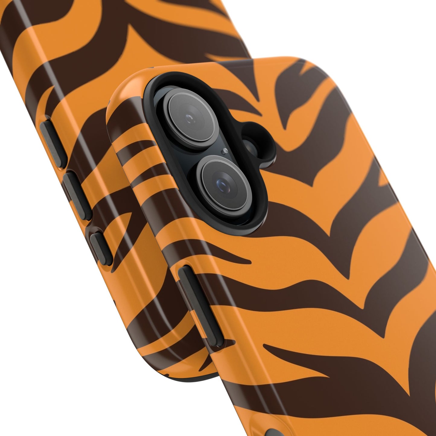 Tiger Stripe Tough Phone Case — Bold Orange & Black Animal Print (Print On Demand)