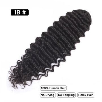 Pre-Colored Deep Wave Bulk Braiding Human Hair No Weft Remy Bulk Human Hair 14 to 28 Inch Bulk Hair Extension Crochet Braids