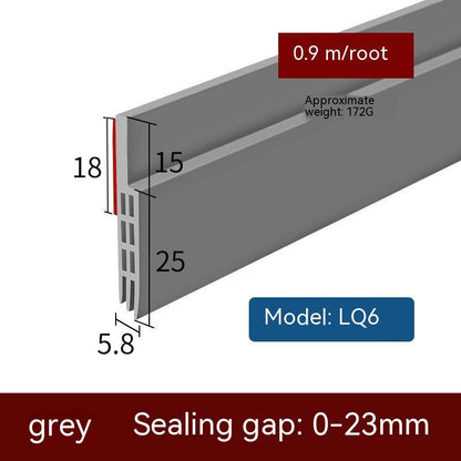 TPE Self-adhesive Three-layer Hollow Door Seam Bottom Sealing Strip
