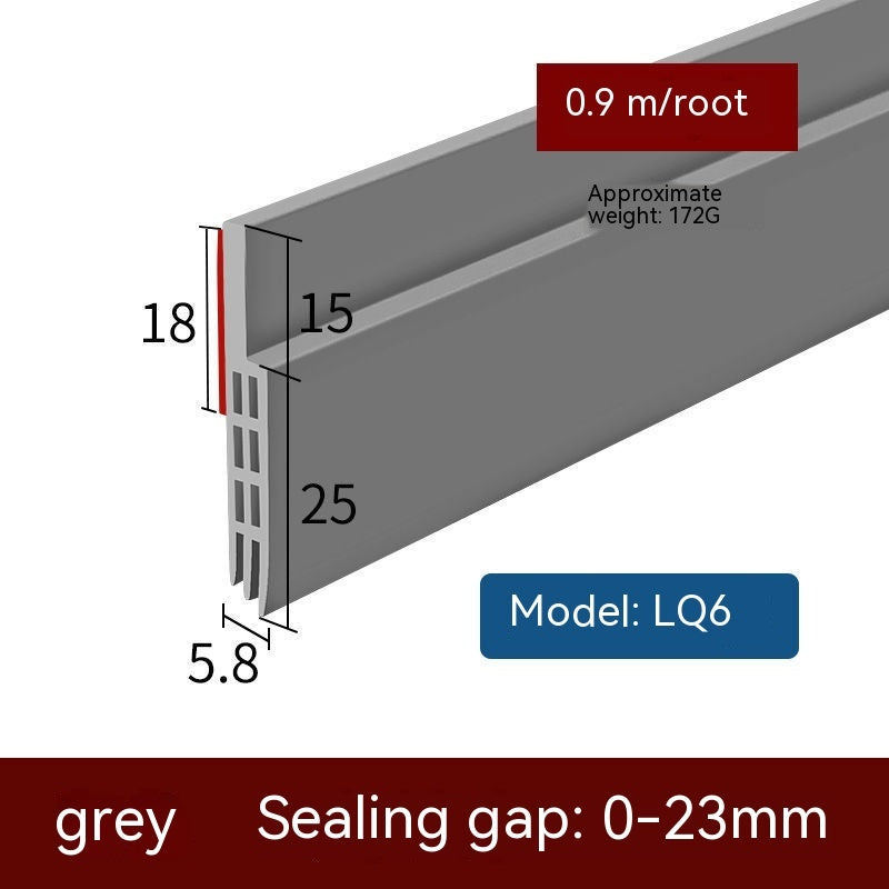 TPE Self-adhesive Three-layer Hollow Door Seam Bottom Sealing Strip