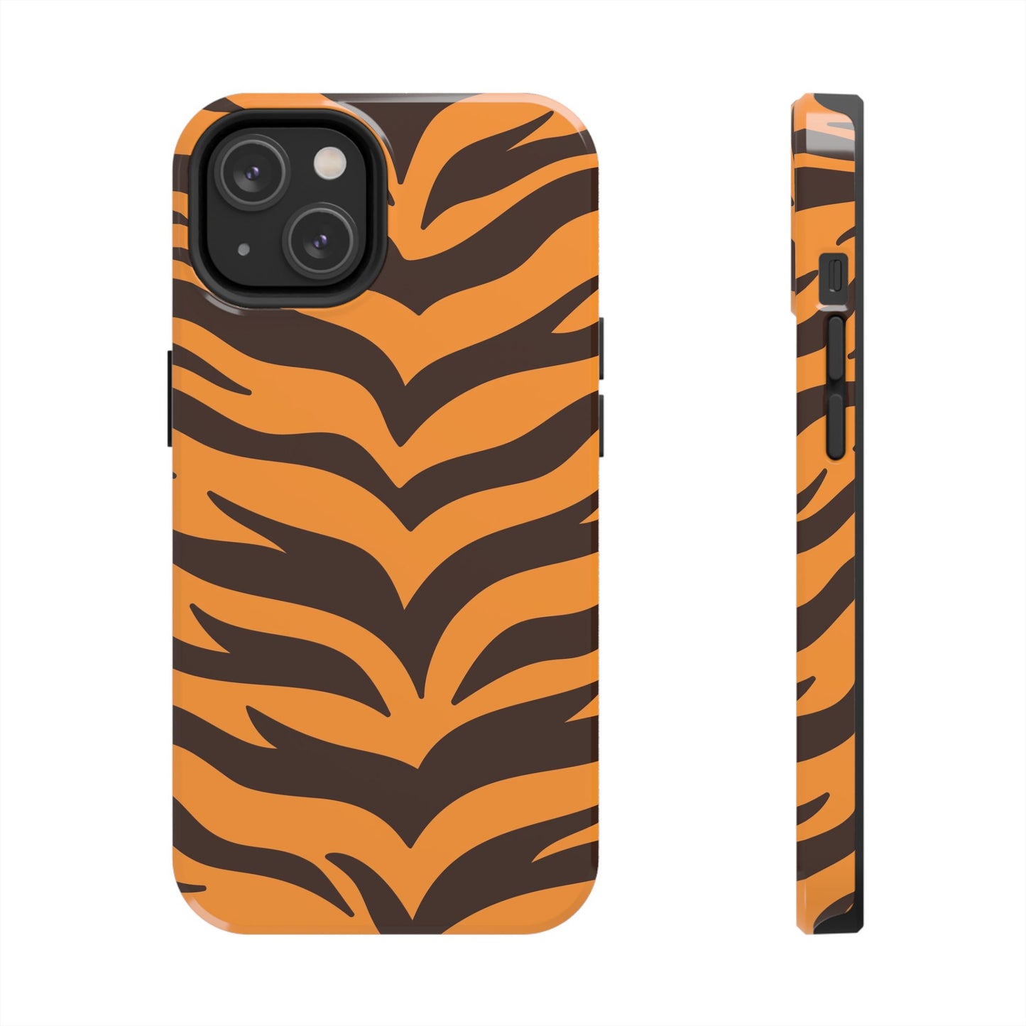 Tiger Stripe Tough Phone Case — Bold Orange & Black Animal Print (Print On Demand)