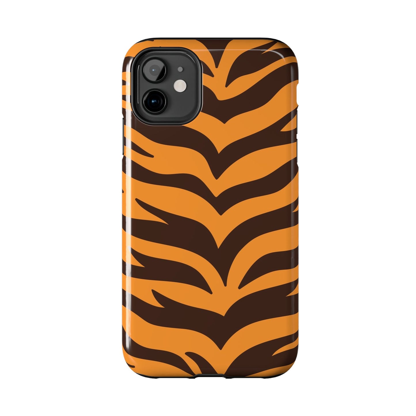 Tiger Stripe Tough Phone Case — Bold Orange & Black Animal Print (Print On Demand)