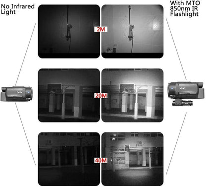 IR Torch 3 Watt 850NM Infrared Light Night Vision Flashlight Torch - Infrared Light Is Invisible to Human Eyes - to Be Used with Night Vision Device (NOT Include Battery)