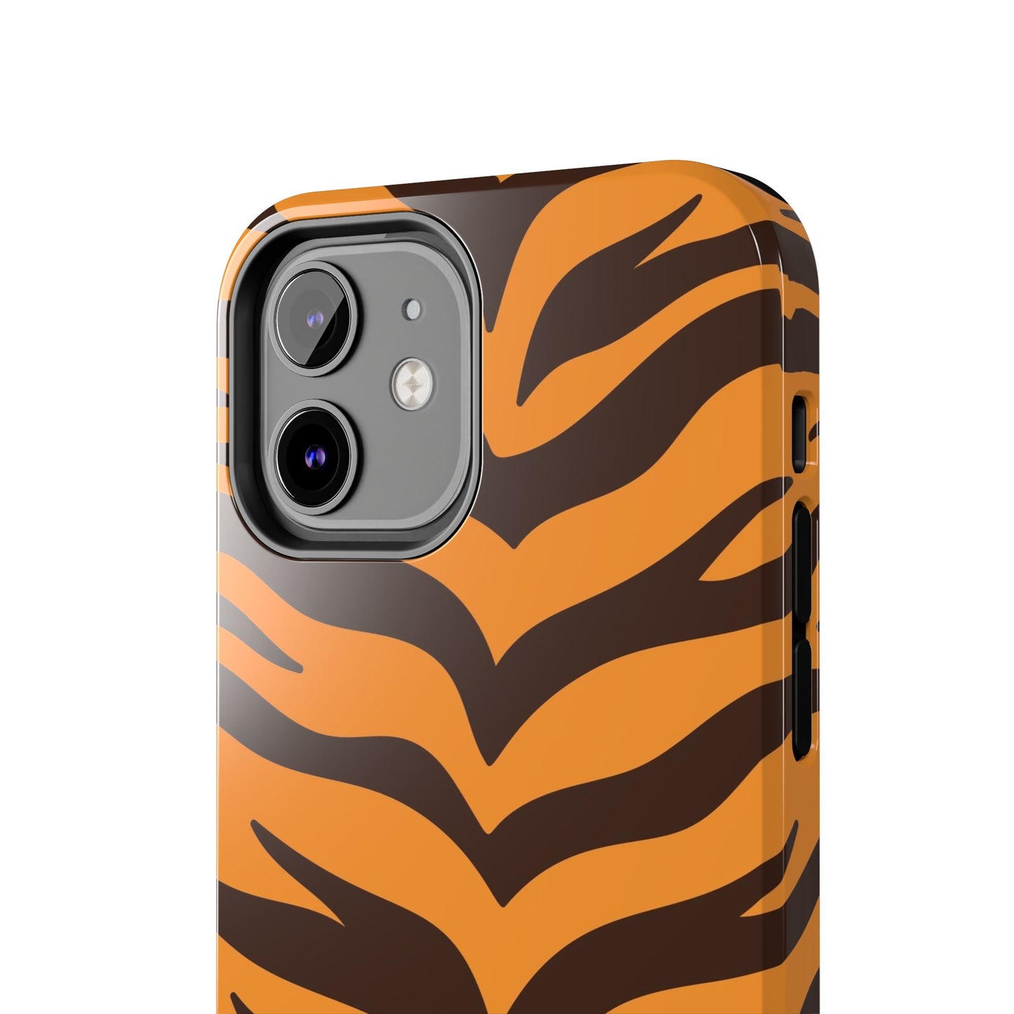 Tiger Stripe Tough Phone Case — Bold Orange & Black Animal Print (Print On Demand)