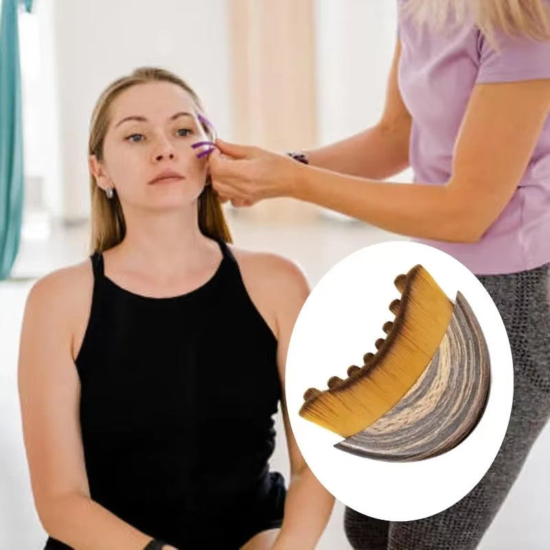 Lymphatic Contour Face Brush Dry Brushing Face Brush Lymphatic Drainage Massager for Face Chin Jawline Sculpting the Skin