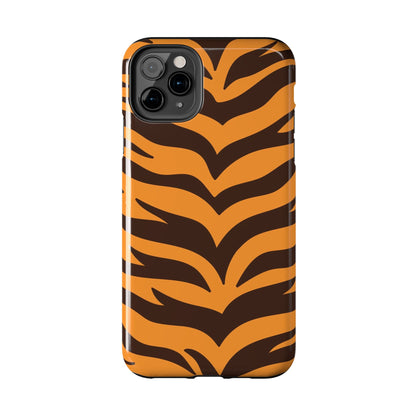 Tiger Stripe Tough Phone Case — Bold Orange & Black Animal Print (Print On Demand)