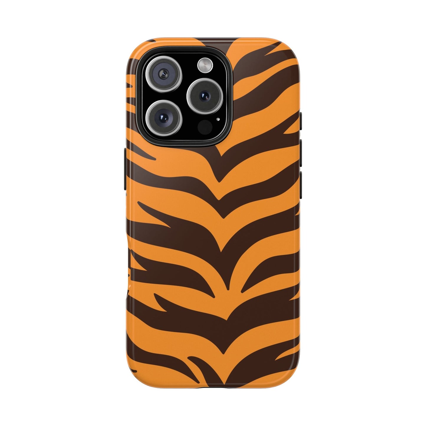 Tiger Stripe Tough Phone Case — Bold Orange & Black Animal Print (Print On Demand)