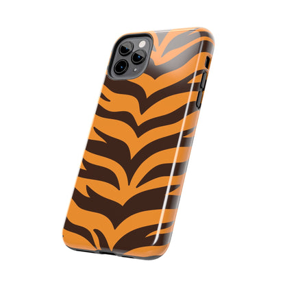 Tiger Stripe Tough Phone Case — Bold Orange & Black Animal Print (Print On Demand)