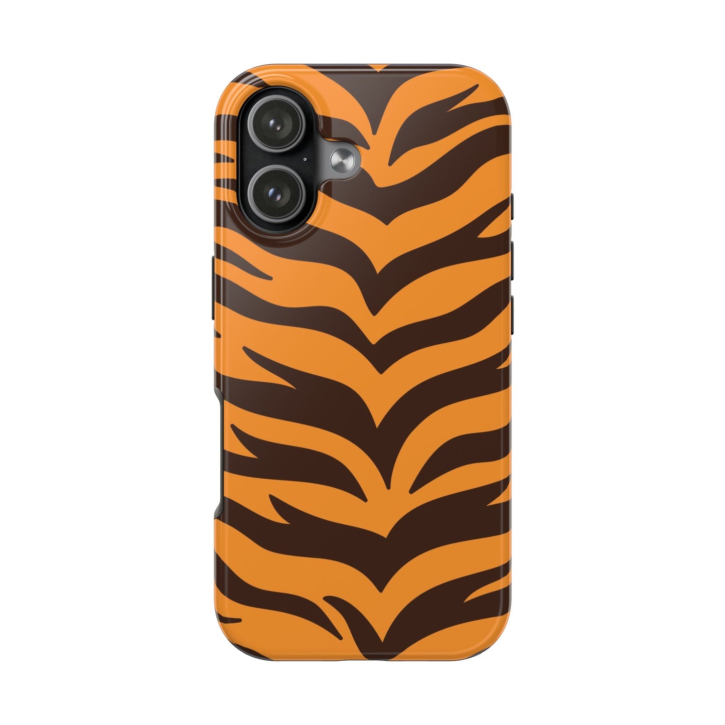 Tiger Stripe Tough Phone Case — Bold Orange & Black Animal Print (Print On Demand)