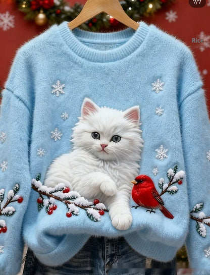 3D Digital Printed Flannel Sweatshirt Women