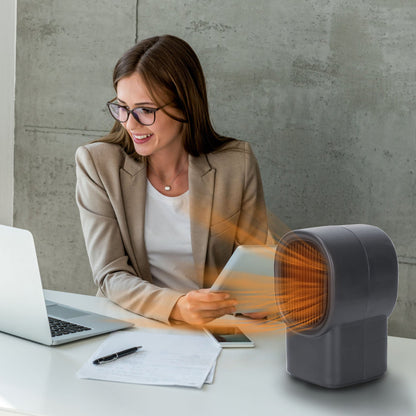 1Pc 500W Portable Electric Space Heater Mini Desktop Fan Heater Personal Small Space Heater For Home Office