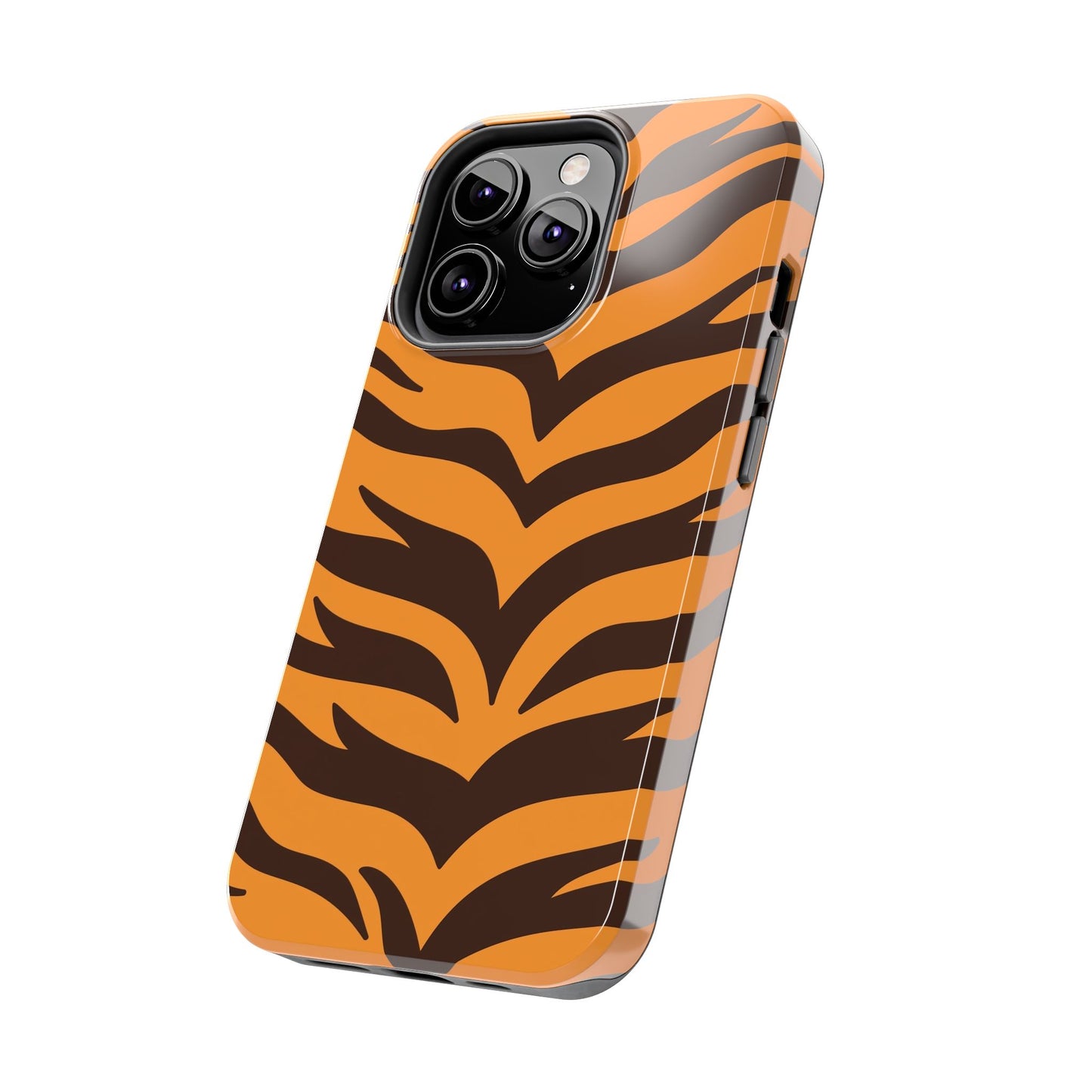 Tiger Stripe Tough Phone Case — Bold Orange & Black Animal Print (Print On Demand)