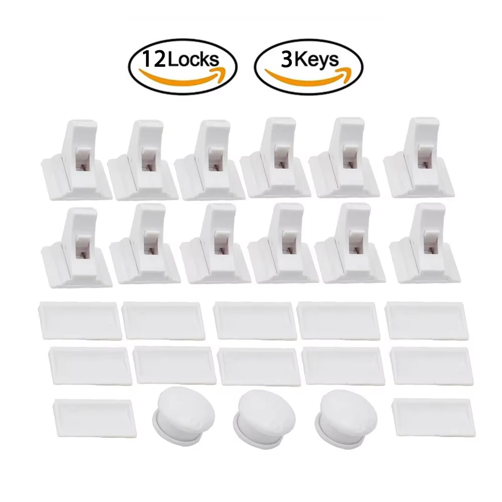 Magnetic Baby Proofing Locks Child Safety Latches for Drawers Cabinets Kids Protection Childproof Security Systems Home