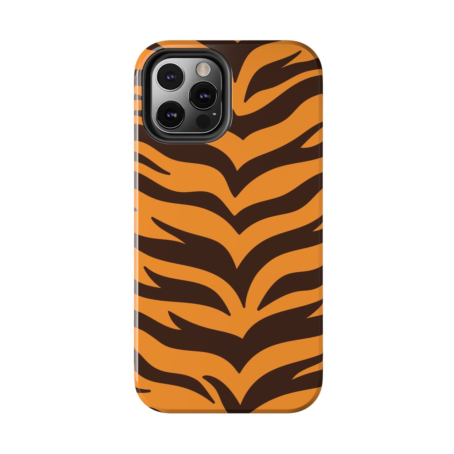 Tiger Stripe Tough Phone Case — Bold Orange & Black Animal Print (Print On Demand)